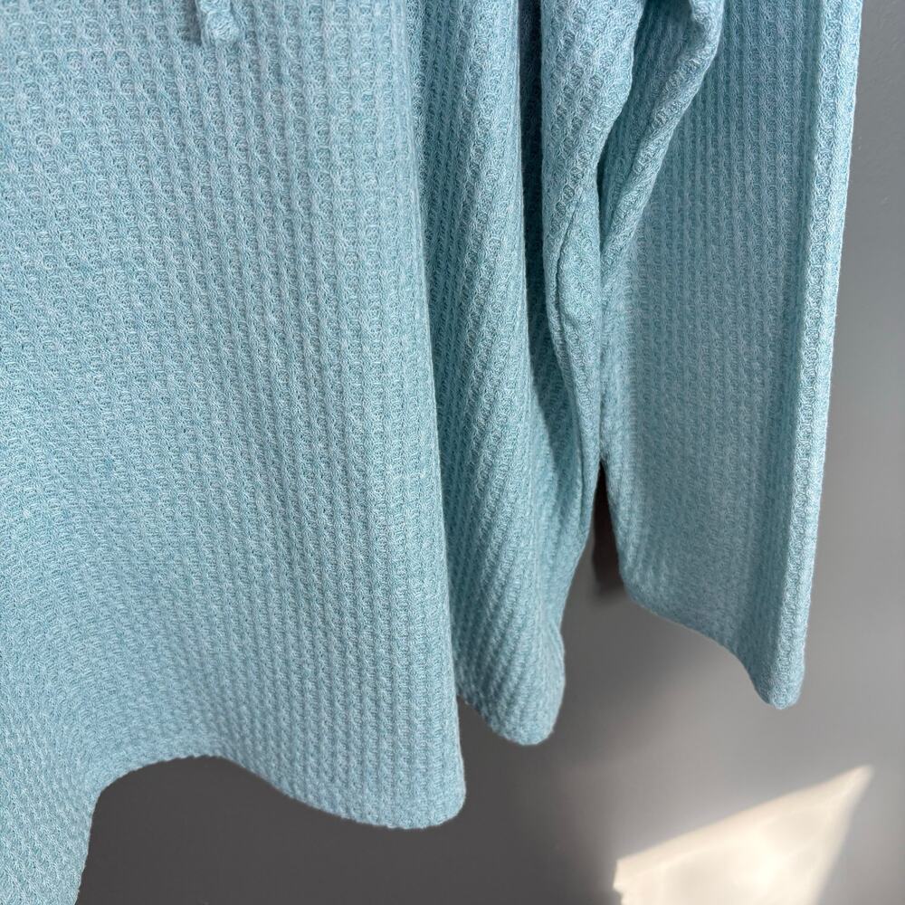 Lane Bryant Y2K Mint Waffle Knit Lace Up Top - Size 26/28 - Women's Plus Size - Picture 3 of 6